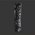Natural Stacked Stone Wall With Irregular Gray Stones And Reflective Base