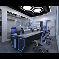 Monitoring Room Layout With Integrated Control Data Processing And Equipment Areas