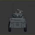 Six Wheeled Armored Military Tank with Turret and Weapon System Design