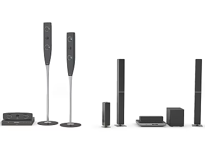 Modern audio sound combination 3d model