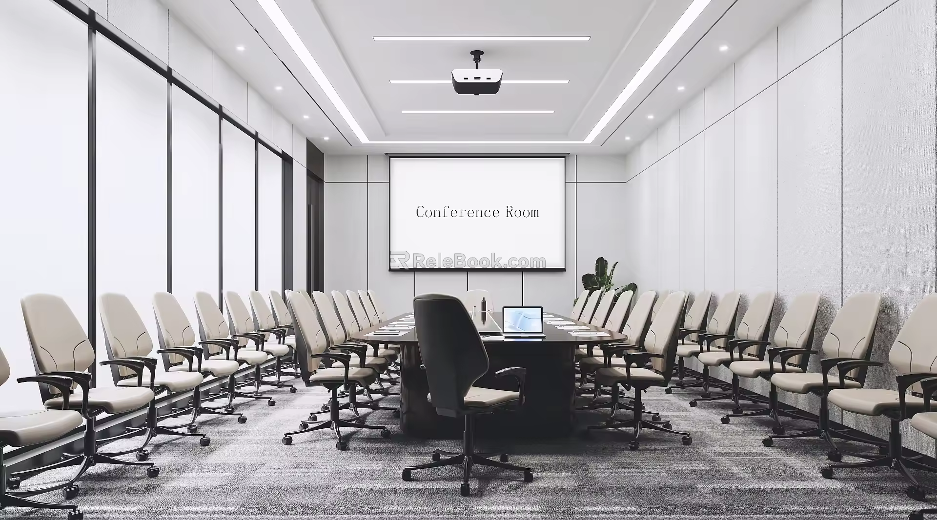 Modern Meeting Room Meeting Table and Chair 3d model