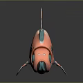 fish robot fish machine fish machine turtle science fiction fish cyberfish cyberpunk fish 3d model