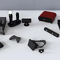 Modern Headphone Speaker With Gaming Gear And Electronic Devices For Home