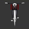 Classic Bicycle With Red Shopping Basket White Seat And White Wheels