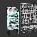 Organized Multi Layer Retail Display Shelves Stocked With Newspapers And Magazines