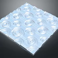 Glossy White 3D Textured Wall Panel with Spiral Patterns for Interior Design 3d model