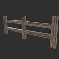 Classic Outdoor Rustic Wooden Fence With Natural Texture And Plank Design