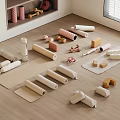 Assorted Home Sports Equipment with Yoga Mats Foam Rollers and Fitness Bricks