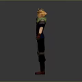 Man With Blonde Hair Green Scarf Blue Outfit Red Gloves 3D Character Model