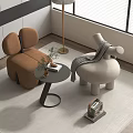 Modern Casual Sofa Combination Single Sofa 3d model