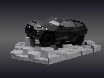 Auto Show Car Platform Scene Landscape Activities Card-in Interactive US-Chen Shang Super Quiet Off-road Exhibition 3d model