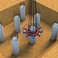 Pile breaking machine 3d model