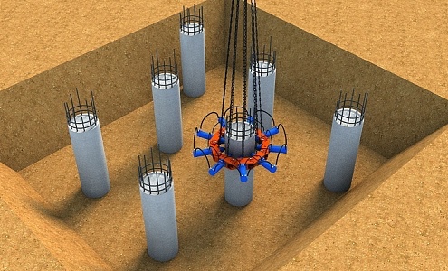 Pile breaking machine 3d model