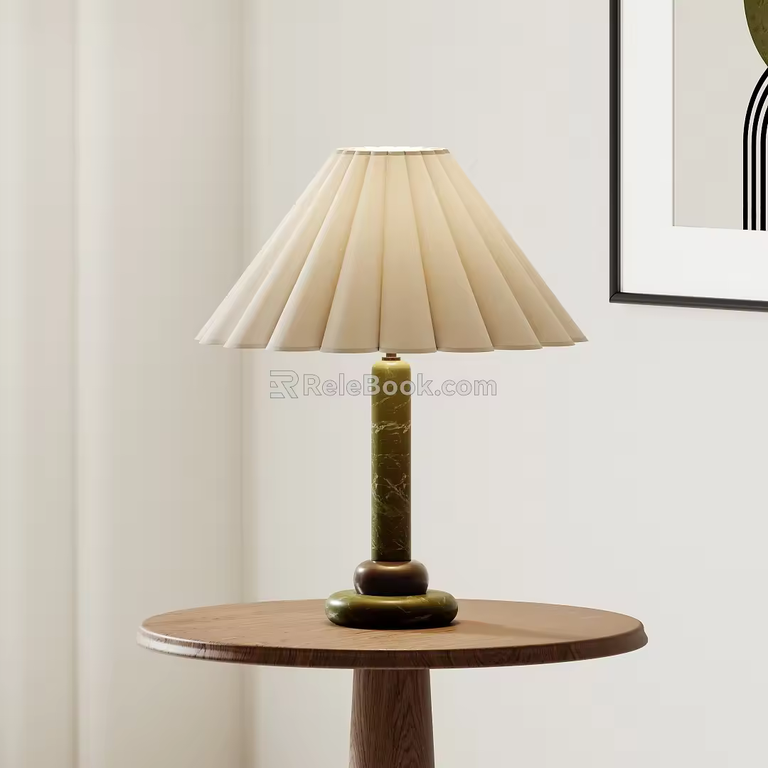 Modern medieval table lamp retro table lamp 3d model