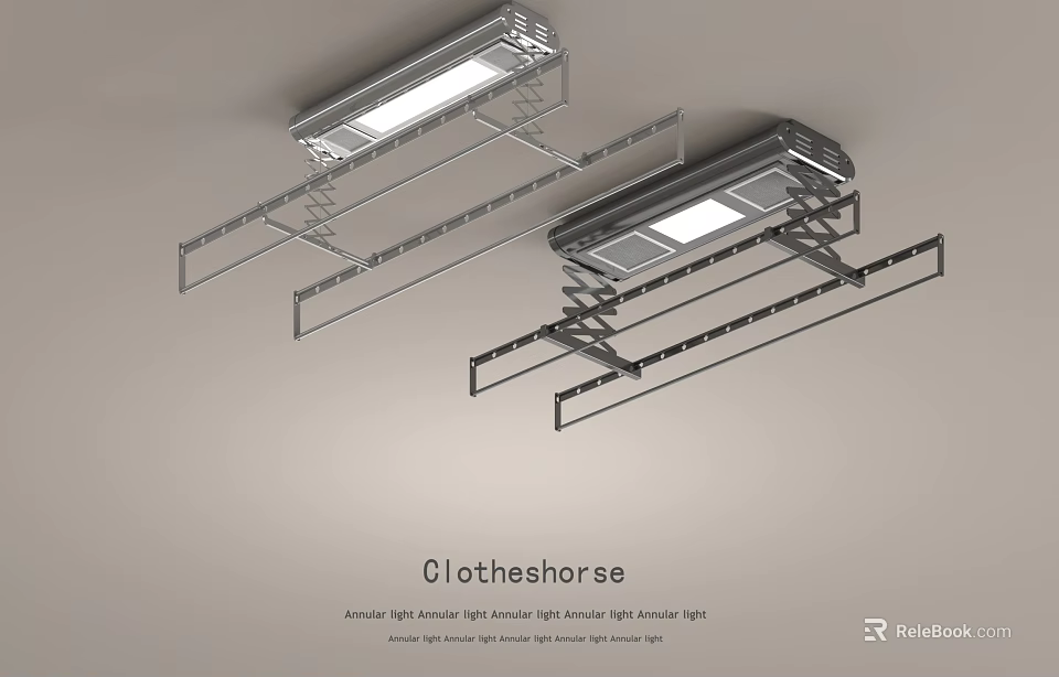 Practical Aluminum Clotheshorse With High Strength High Load Bearing And Light Design 3d model 
