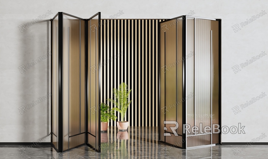 Glass folding door sliding door multi-link sliding door model