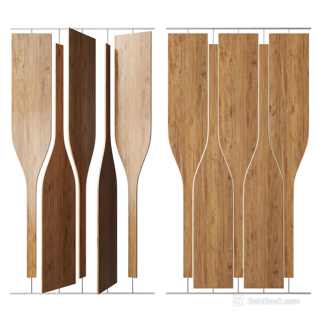 Modern Wooden Room Divider Design For Interior Home Decor And Space Separation 3d model 