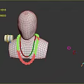Mannequin Display With Gold Silver Necklaces Bracelets Earrings And Rings Fashion Accessories