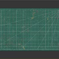 Green Cutting Mat With Grid Lines For Craft And DIY Projects 3d model