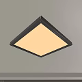 Diamond Shaped Modern Ceiling Light With Black Frame And White Illumination 3d model