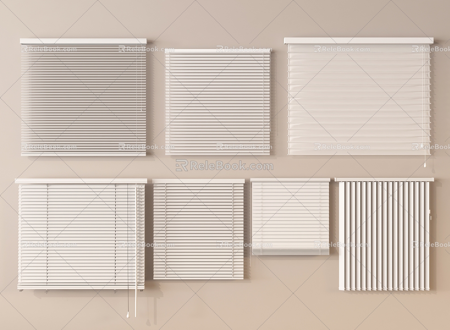 modern venetian blinds roller blinds blinds venetian blinds 3d model