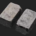 Two Natural Stone Blocks Featuring Wooden Details And Solid Surface Structures