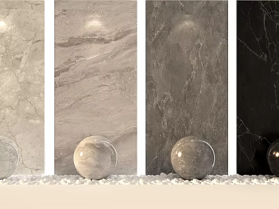 Varied Color Textured Floor Tiles With Decorative Accents 3d model