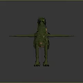 Fantasy Character Green Mythical Creature With Plant Like Wings And Pink Feathers