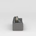 Modern Gray Sofa With Beige Gray and Green Decorative Accent Pillows