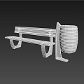 Public Facility Wooden Bench Featuring Metal Frame For Public Areas