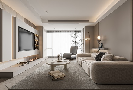 modern living room 3d model