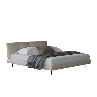 Modern Double Bed 3d model