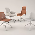 Modern Office Chairs With Various Colors Armrests Swivel Wheels And Metal Legs For Workspace