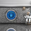 Modern background wall 3d model
