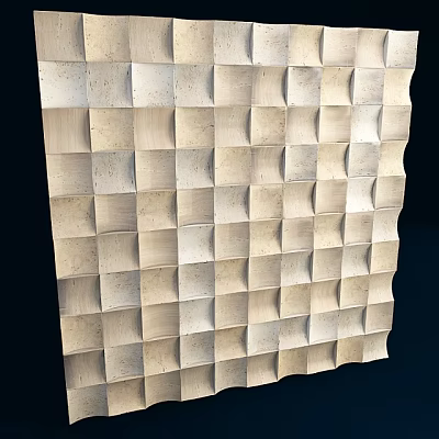 Elegant Textured Stone Wall With Square Geometric Pattern And Natural Finish 3d model Elegant Textured Stone Wall With Square Geometric Pattern And Natural Finish 3d model