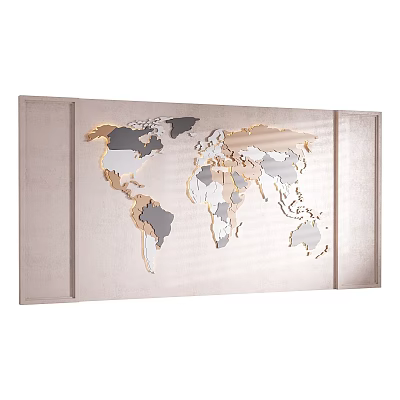 Modern background wall 3d model