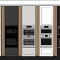 Modern Built in Kitchen Appliances With Oven Microwave And Cabinet Designs