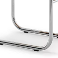 Modern Side Table Featuring Metal Frame And Light Colored Top