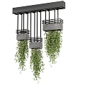 Modern hanging basket hanging plant 3d model