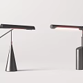 Modern Desk Lamp With Adjustable Arm Stable Base And Sleek Black Finish 3d model