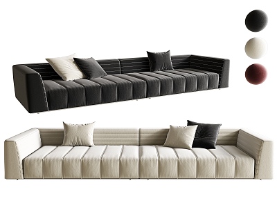 Fabric Sofa Combination Sofa Multi-Person Sofa Three-Person Sofa Module Sofa model