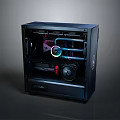 Gaming Computer Case Open Design With RGB Lighting Cooling Fans And Graphics Card