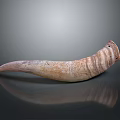 Intricately Carved Horn Sculpture With Natural Texture And Smooth Surface