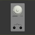 Light Gray Switch Panel Featuring White Control Knob Black Adjustment Knobs And Control Labels