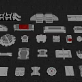 Various Types of Hardware Tools Including Precision Mechanical Parts Industrial Construction Accessories and Metal Components