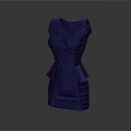 Stylish Blue Sleeveless V Neck Fitted Waist Peplum Hem Women's Dress Design