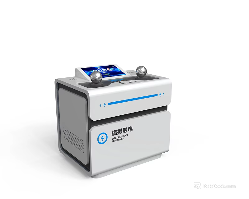 Smart Robot Interactive Display Device With Screen In Technology Exhibition Hall 3d model