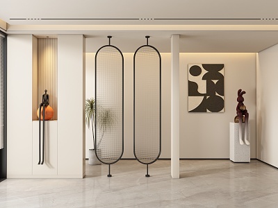 Entrance aisle partition model