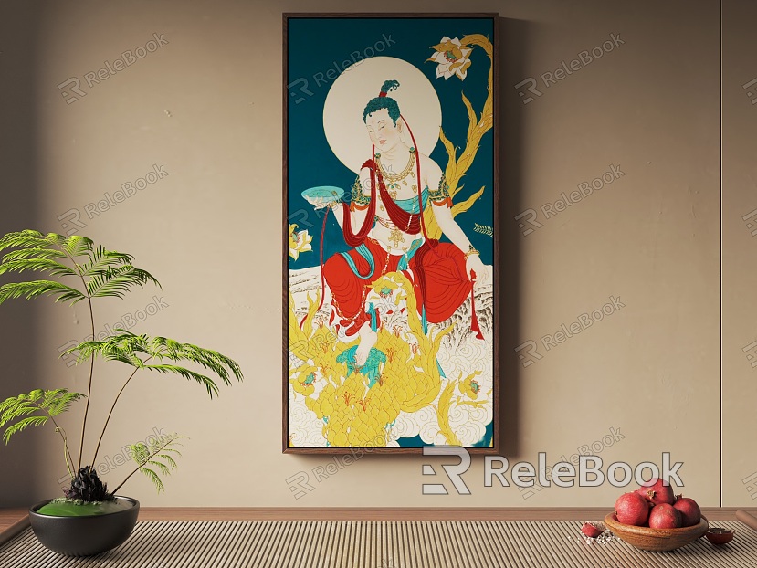 New Chinese Decorative Painting Figure Buddha Statues Hanging Painting model