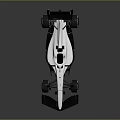 Modern White Formula Style Race Car With Aerodynamic Design Black Spoiler Front Wing And Tires